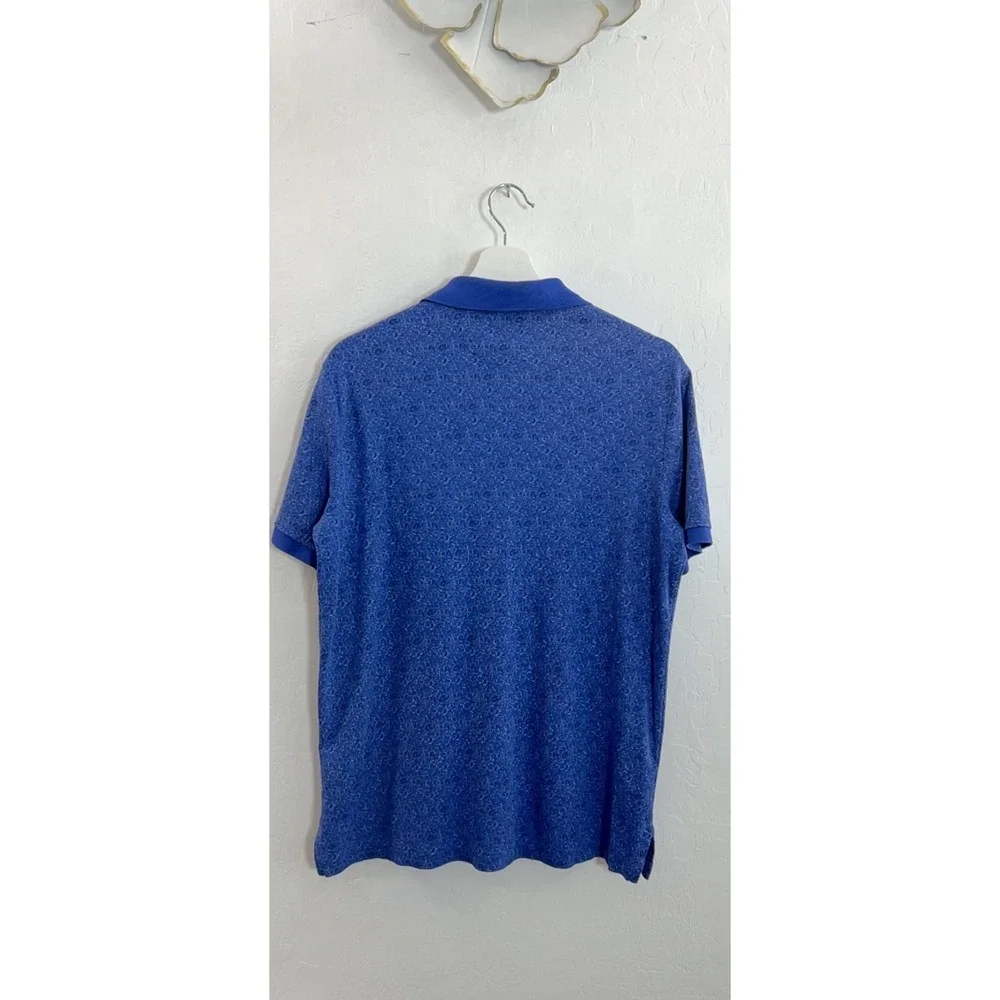 Polo Ralph Lauren men M blue golf club preppy work casual tennis stretch cotton